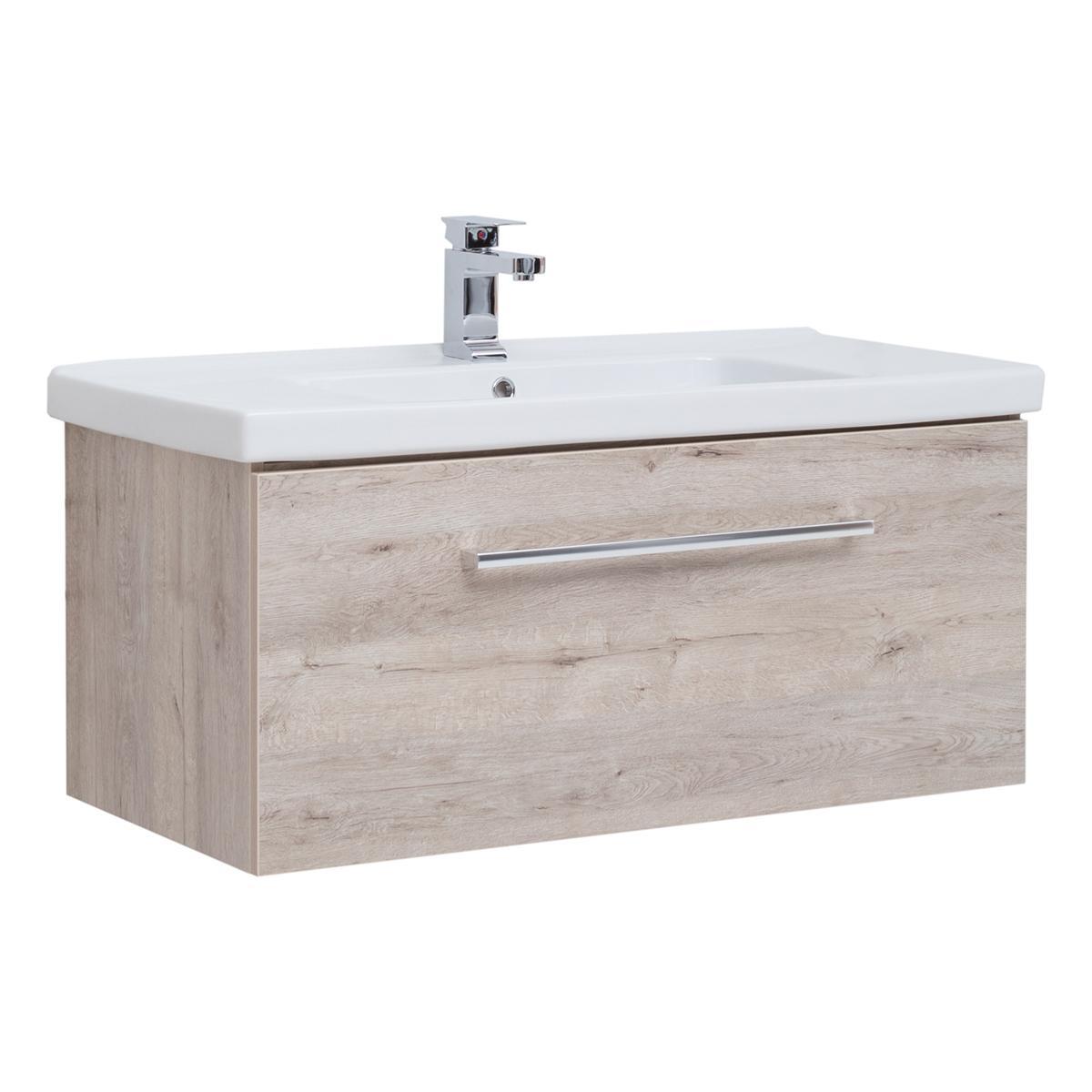 Тумба с раковиной подвесная Dreja Big Inn 100 см, дуб кантри