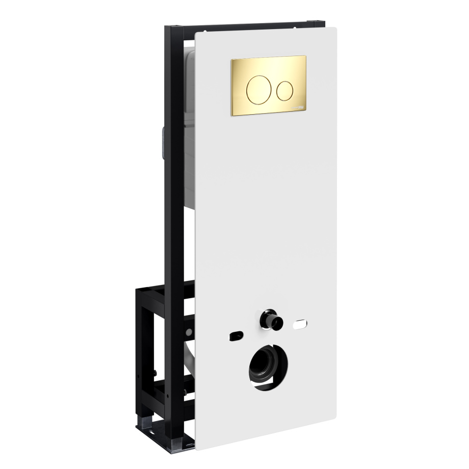 Инсталляция WasserKraft Glan 66TLT.010.ME.WH.PG02 для подвесного унитаза, с кнопкой