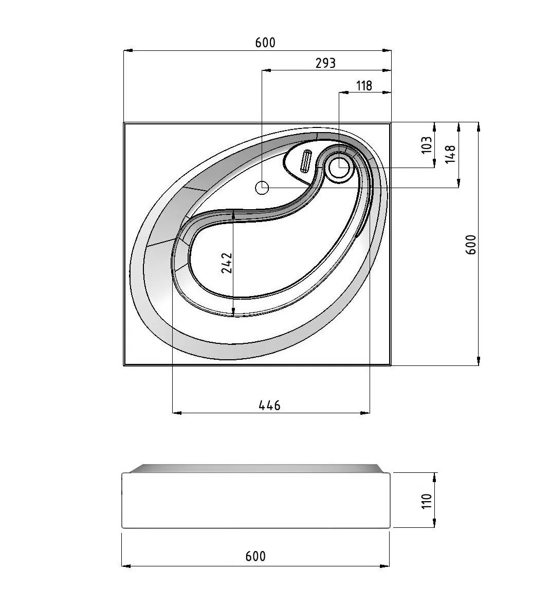 Раковина Madera Ameli 60х60 белая