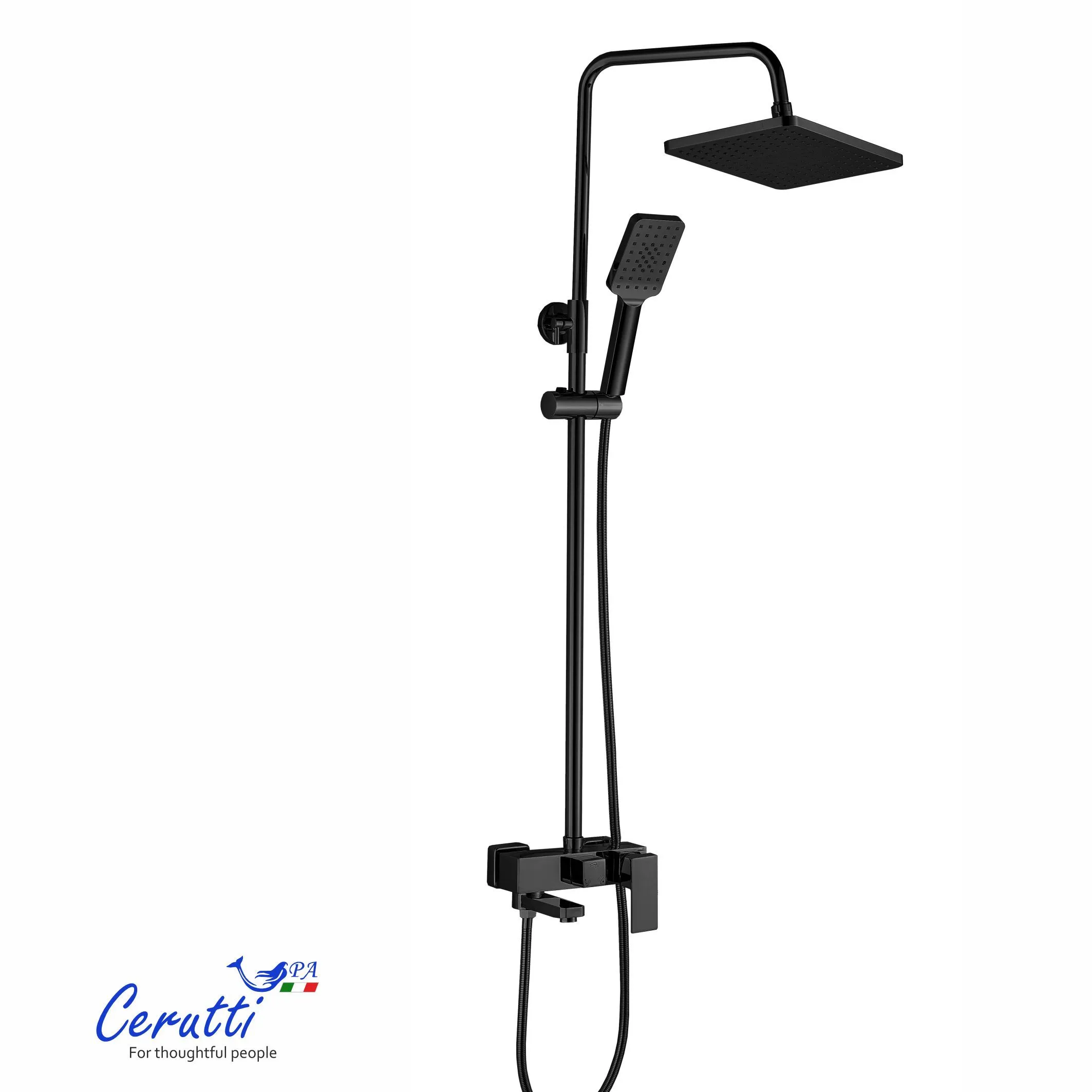 Душевая стойка Ceruttispa CLELIA RSMB из латуни, матовая черная