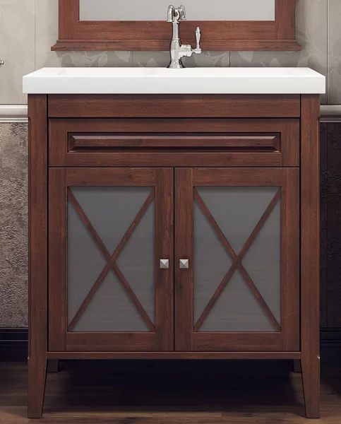 Мебель для ванной Opadiris Палермо 80 комплект, напольный, светлый орех