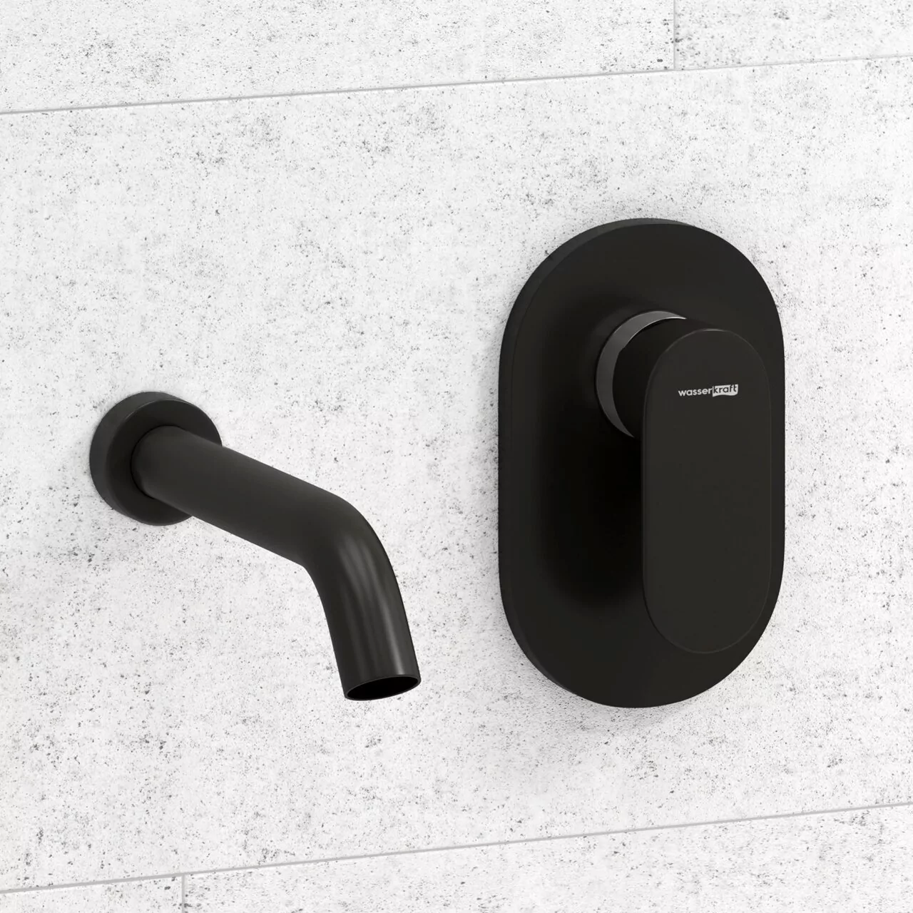Смеситель для раковины WasserKraft Elbe A74543 черный Soft-touch