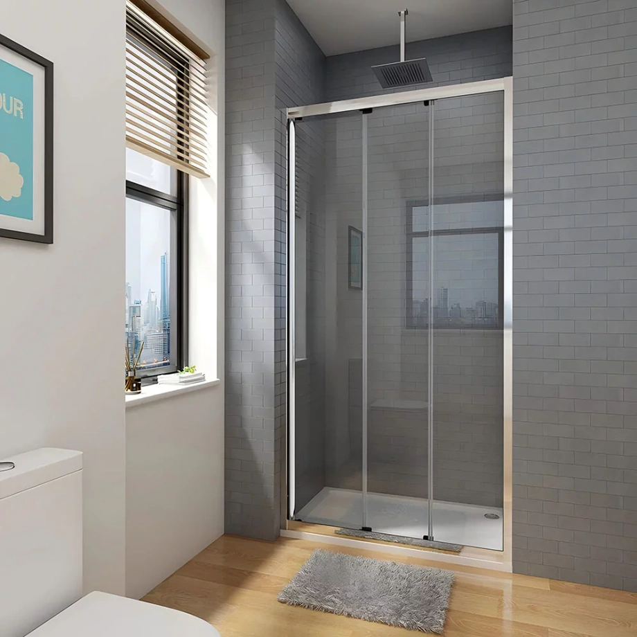 Душевая дверь Veconi Vianno VN-28, 1100x1950, Хром, стекло прозрачное