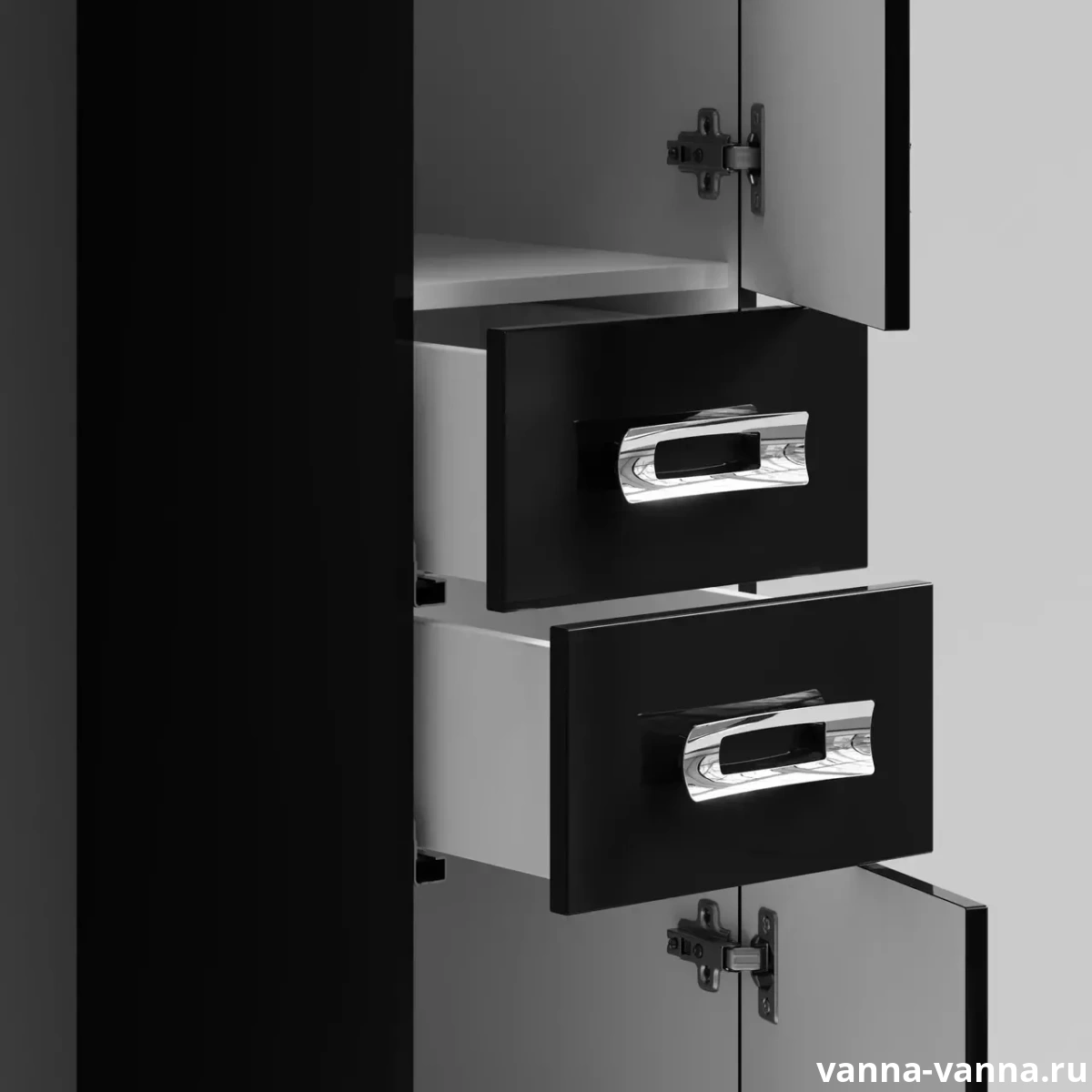 Пенал Vod-ok Орландо 30 L/R напольный, черный от магазина Vanna-Vanna.ru!