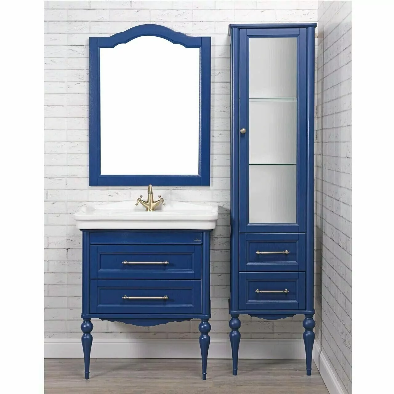 Зеркало ValenHouse Эстетика 80 синий