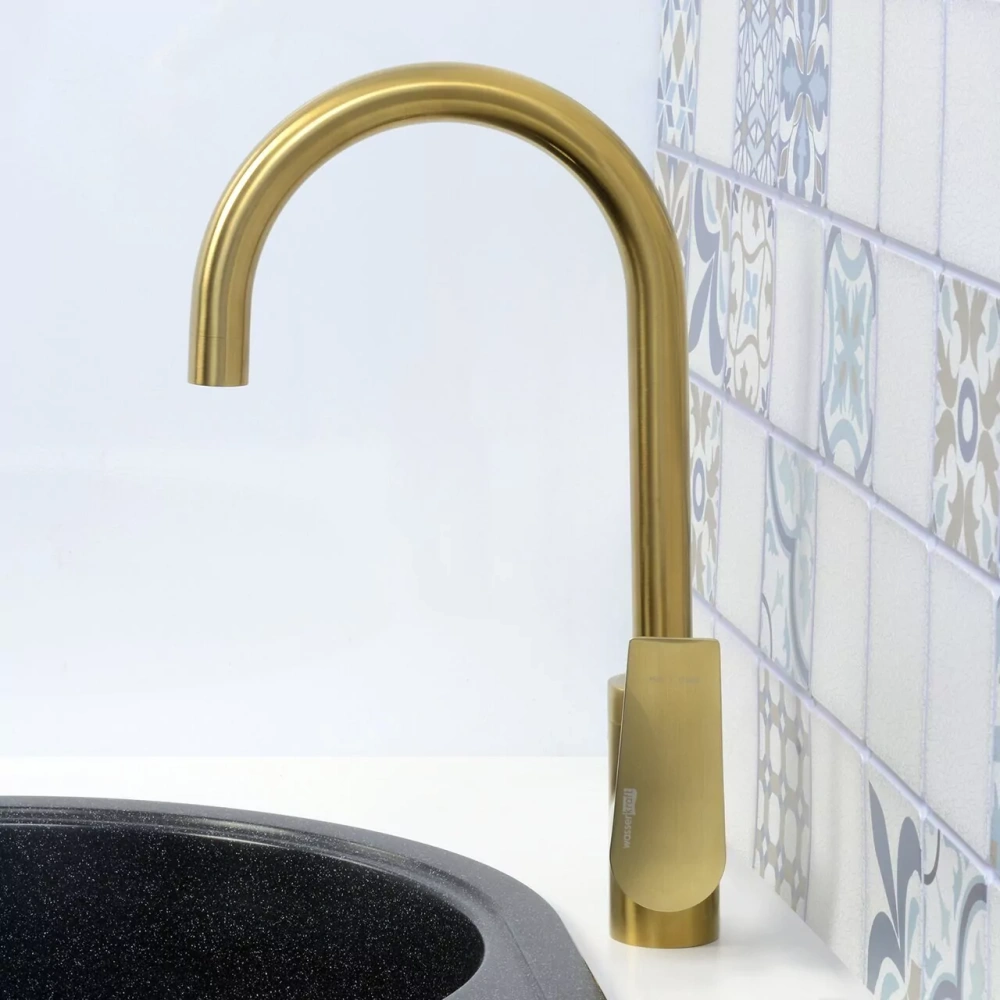 Смеситель для кухни WasserKraft Aisch 5507 матовое золото от магазина Vanna-Vanna.ru!
