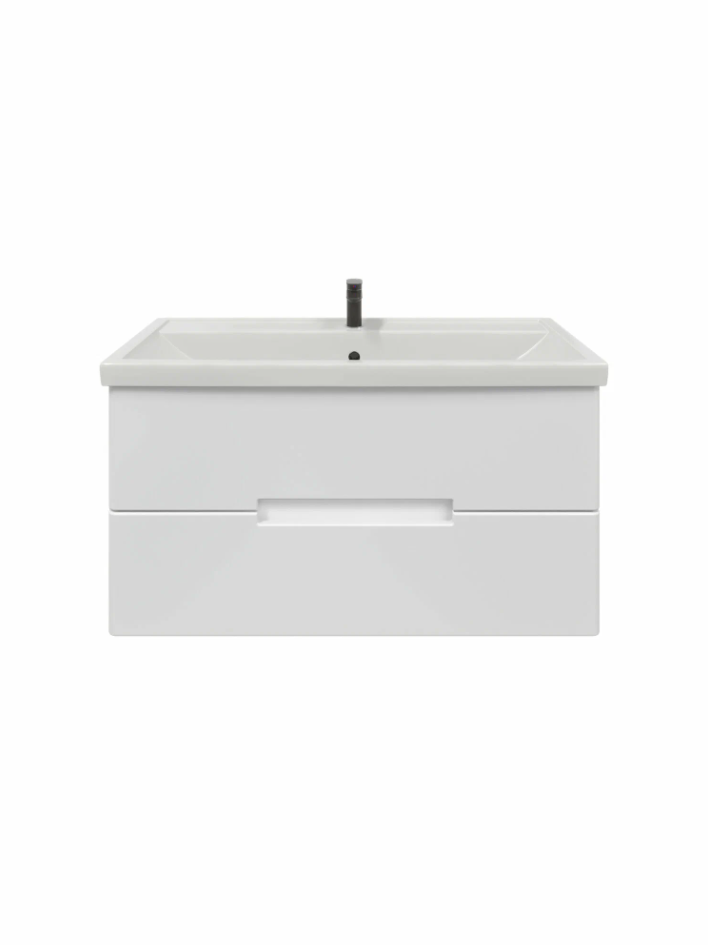 Тумба подвесная SanStar Ориана 100 с раковиной Фостер 100, белая