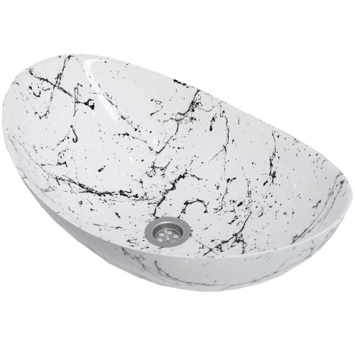 Раковина Stella Polar Орион 58 белый мрамор