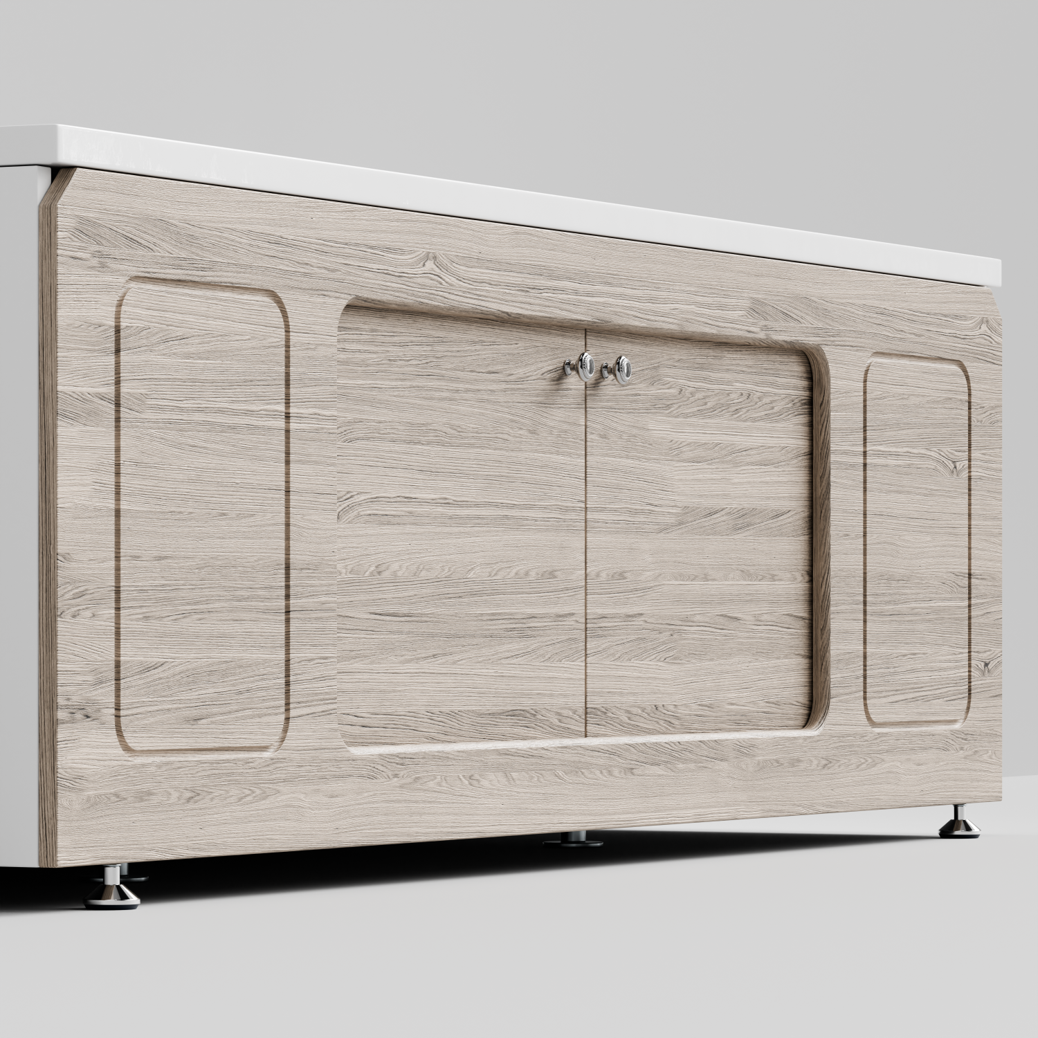 Экран под ванну Vod-ok Лидер 180 раздвижной Дубослив ореховый светлый