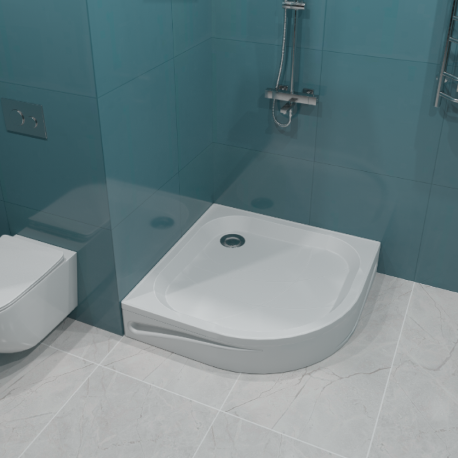 Поддон 1Marka Bella NEW 1/4 100*100 комплект с сифоном