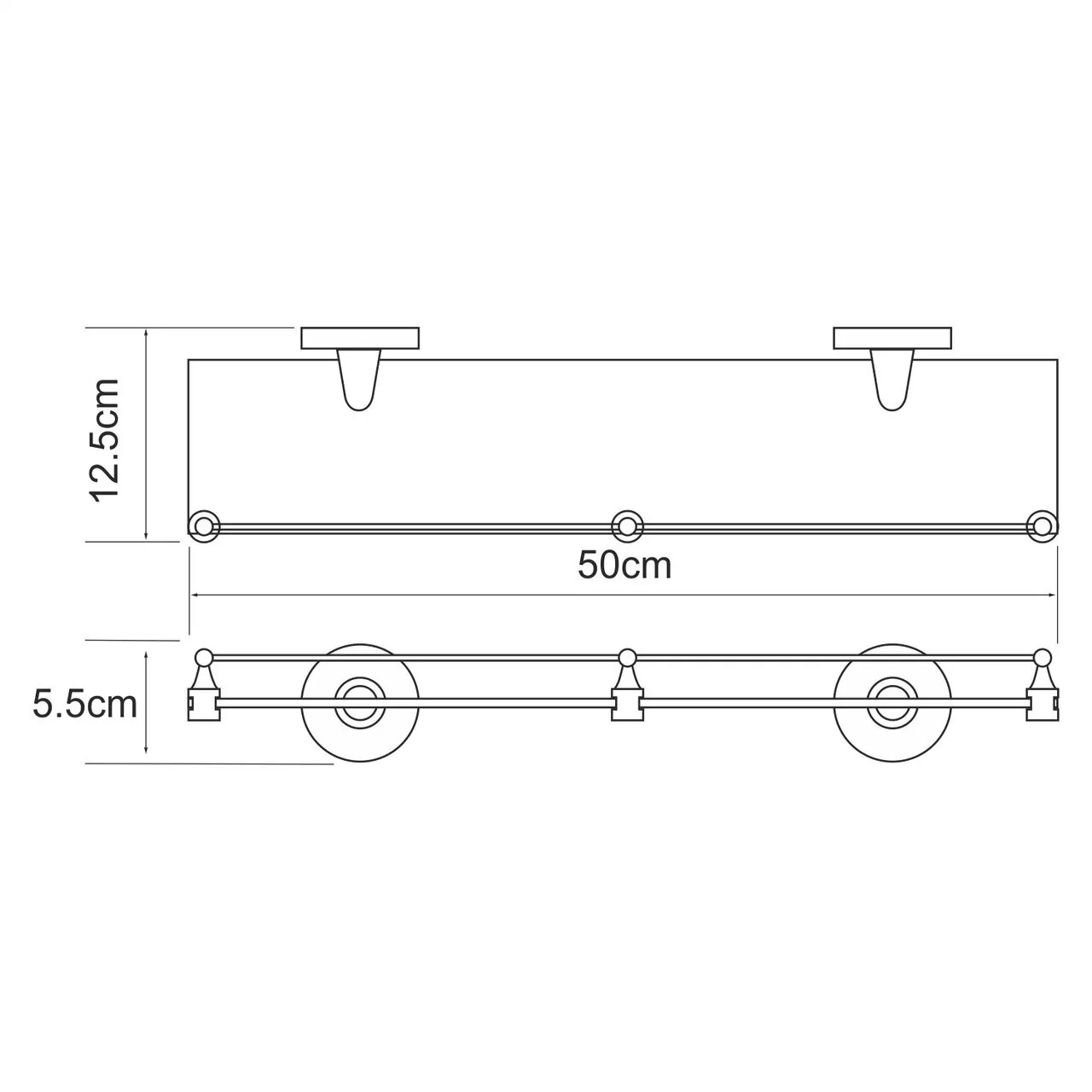Полка WasserKraft Rhein K-6244 хром