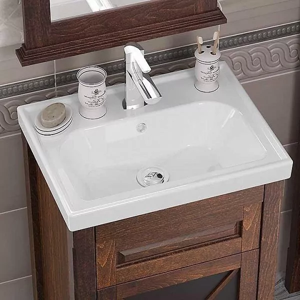 Мебель для ванной Opadiris Палермо 50 комплект, левый, напольный, светлый орех