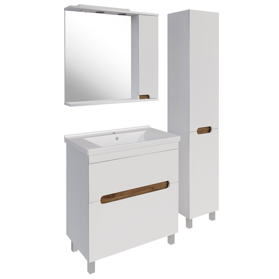 Мебель для ванной Асб-мебель Вита 80 комплект, напольный, белый