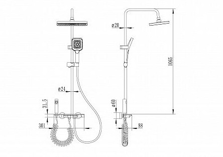 Душевая стойка Cerutti Spa FLAVIO