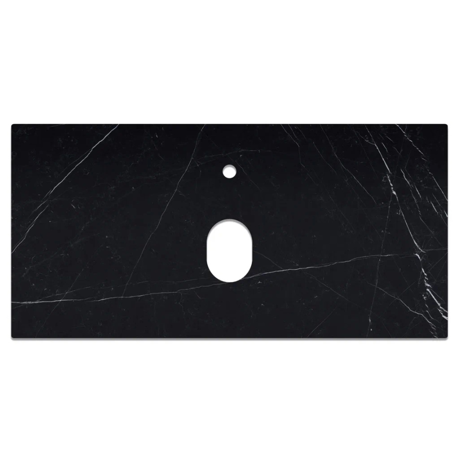 Столешница La Fenice Granite Black Olive Light Lappato Terra 100 см, черная