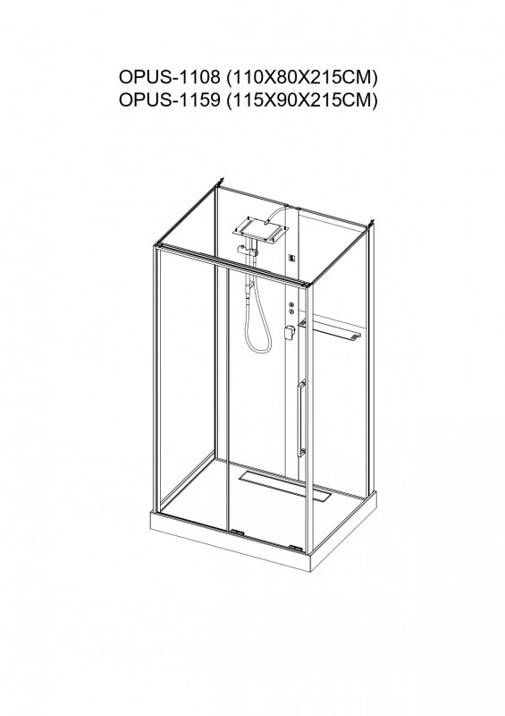 Душевая кабина ESBANO ESO-OPUS-1159 115х90х215