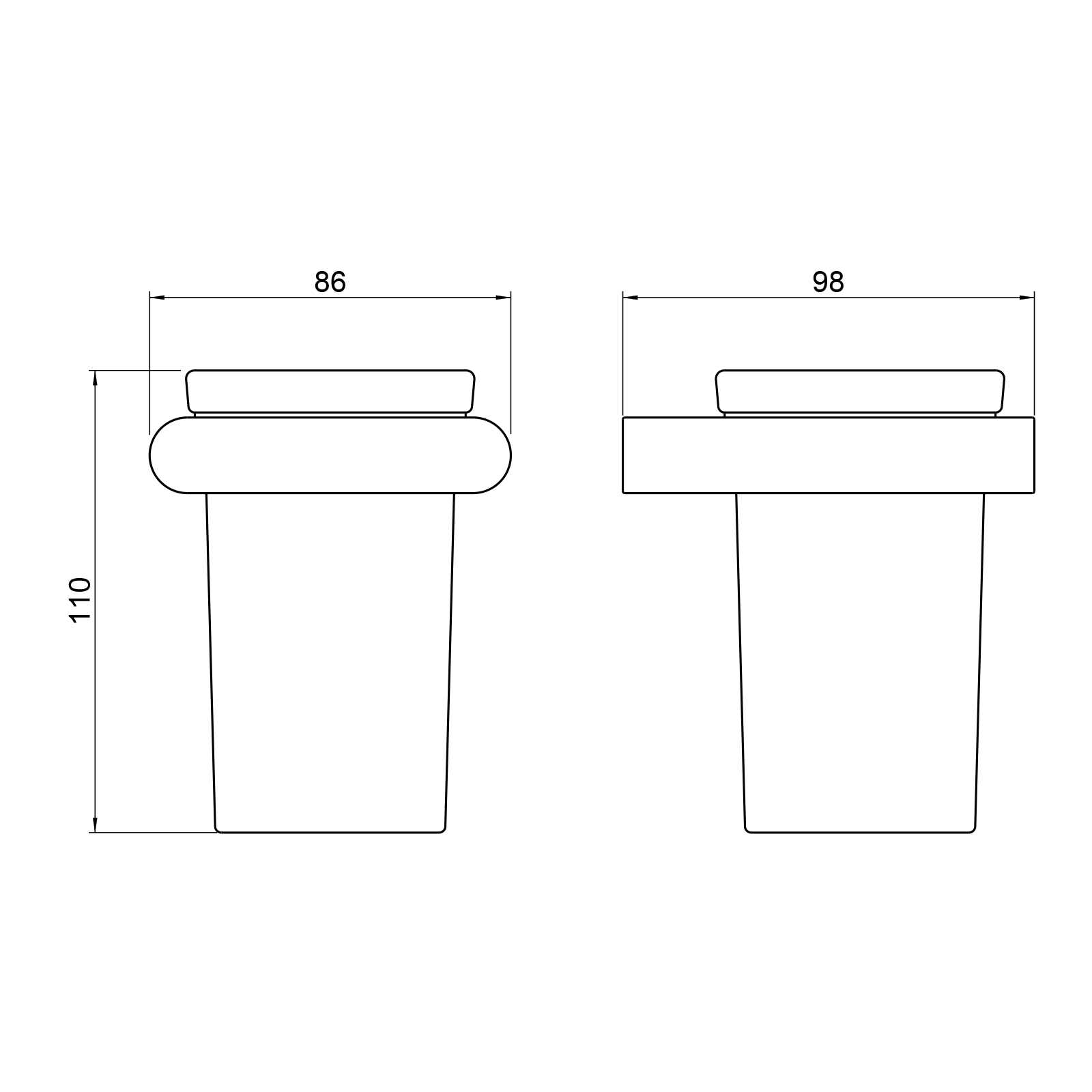 Стакан для зубных щеток Timo Luiro 18433/17 золото матовое