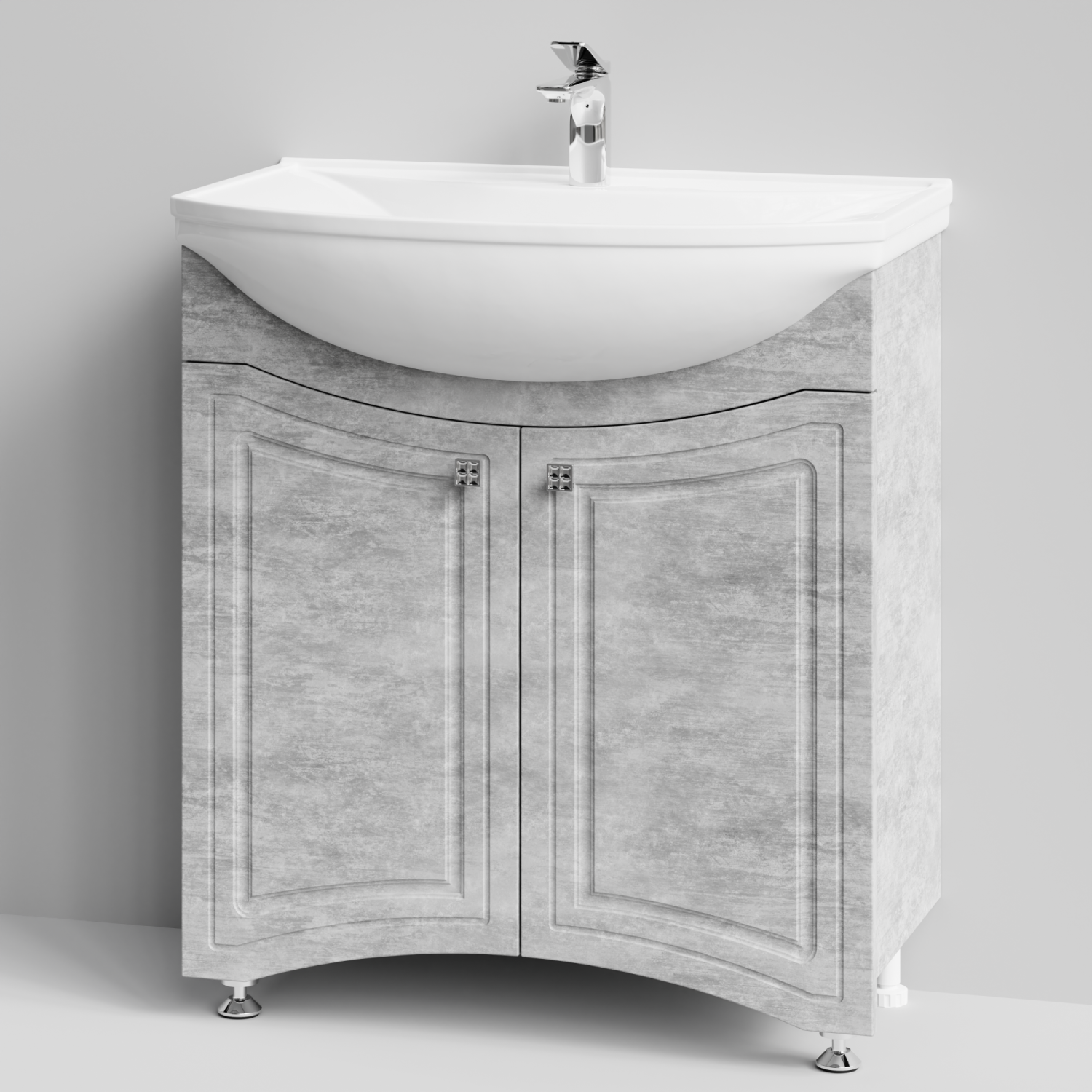 Тумба с раковиной Адам 75 напольная, Горный камень