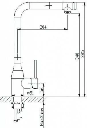 Смеситель для кухни Timo Saona 2326/00FL хром