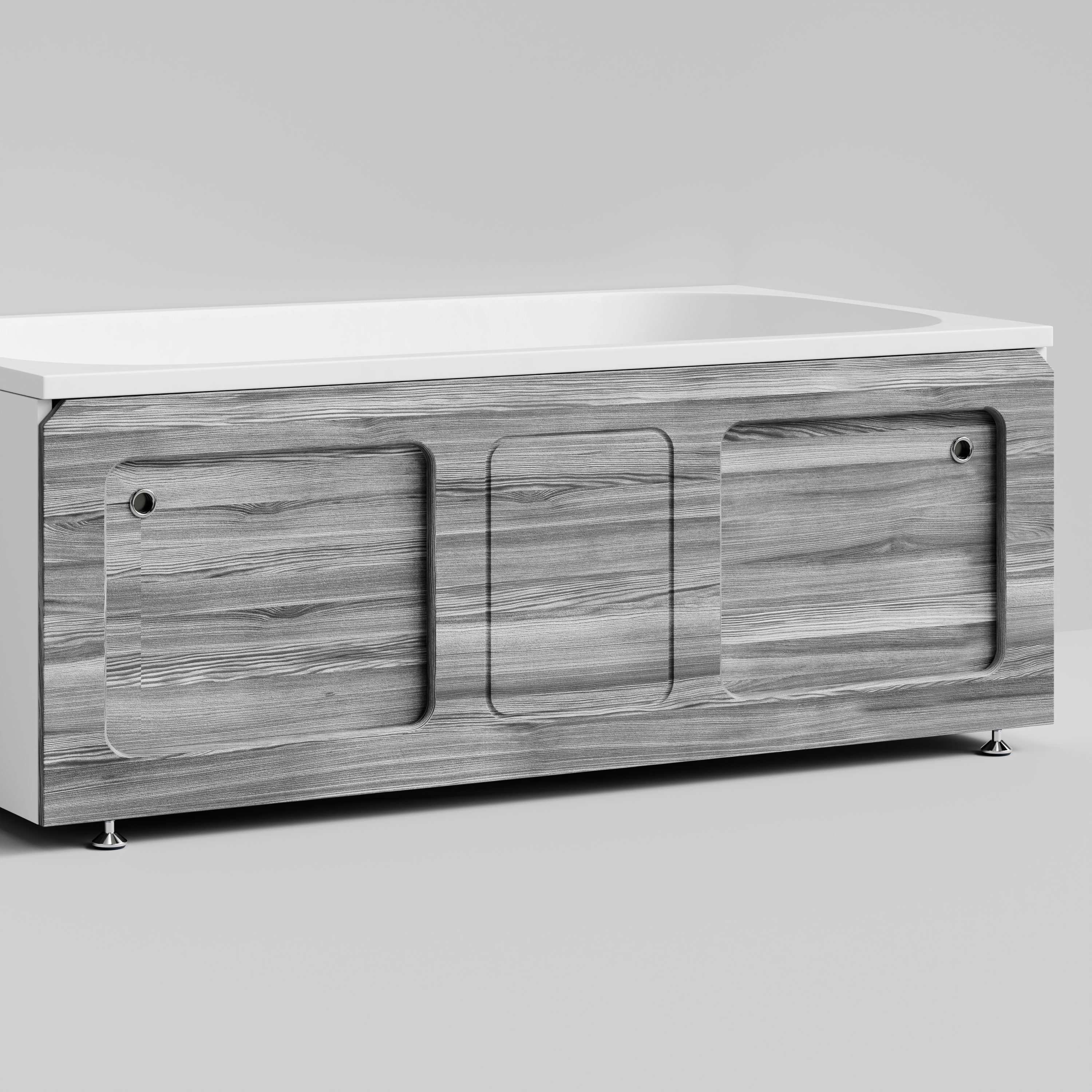 Экран под ванну Vod-ok Хит 150 раздвижной Лиственница структурная контрастно-серая