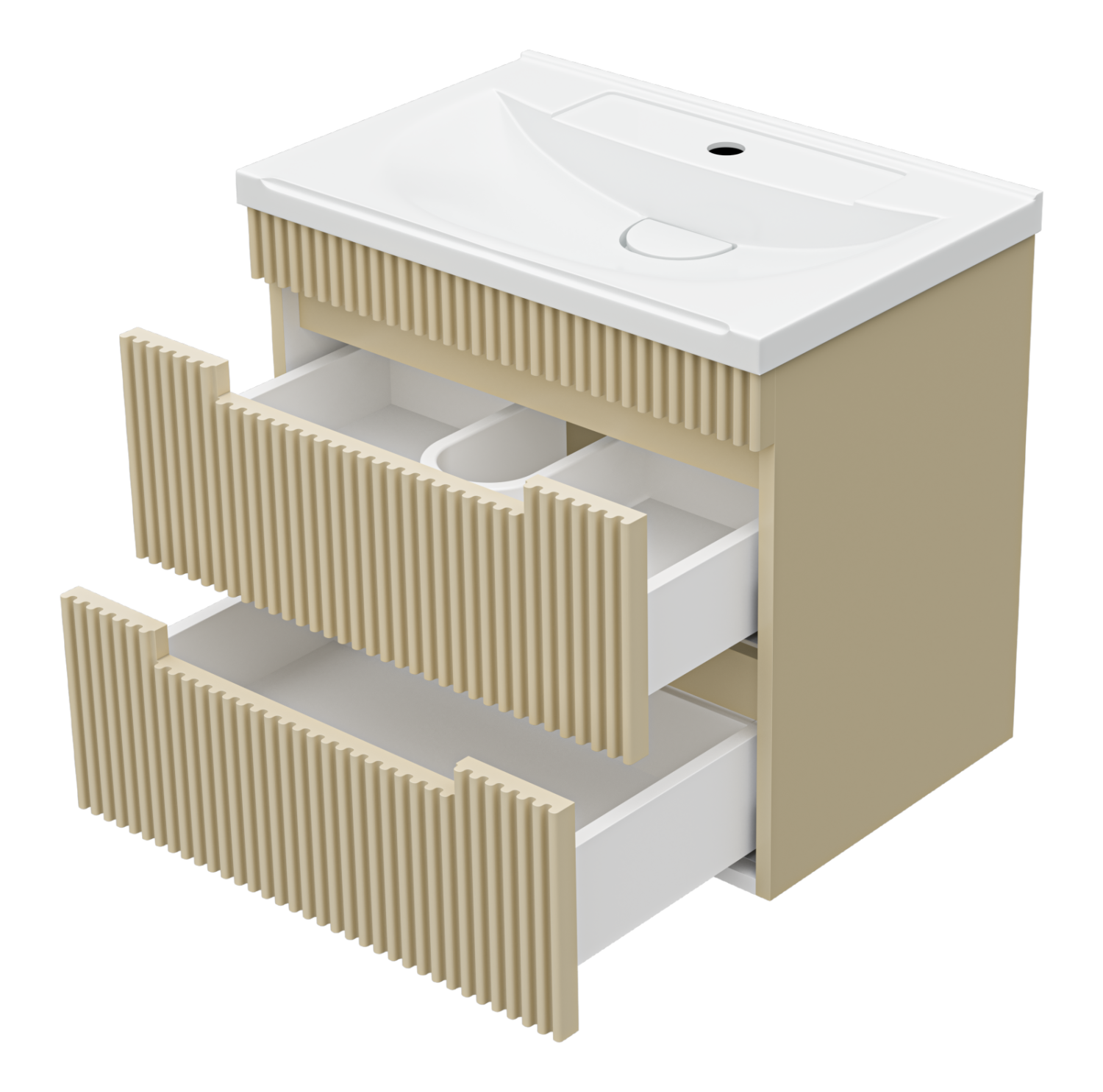 Тумба с раковиной Brevita Ariana 60 подвесная, капучино
