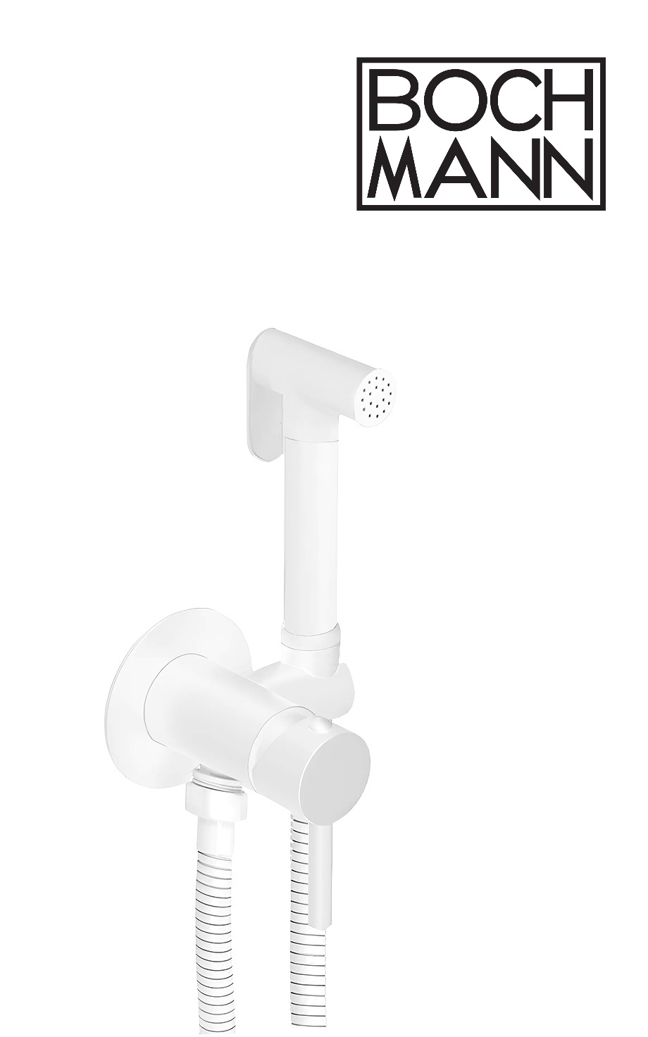 Смеситель с гигиеническим душем BochMann BRAIES W CK-P07W белый