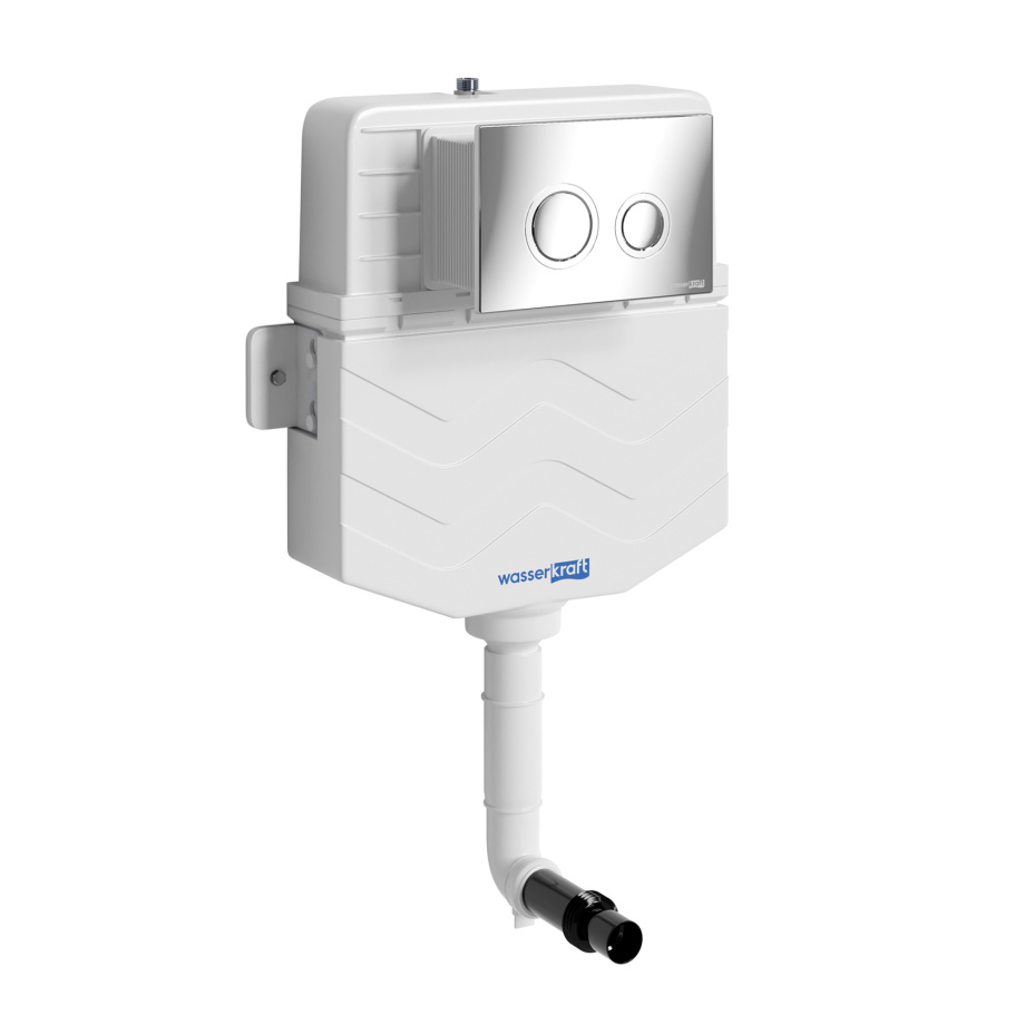 Смывной бачок WasserKraft Aller 10TLT.031.ME.CH01 скрытого монтажа, с кнопкой хром