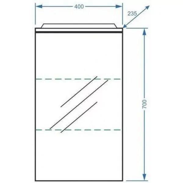 Зеркало-шкаф Stella Polar Альда 40 свет, белый