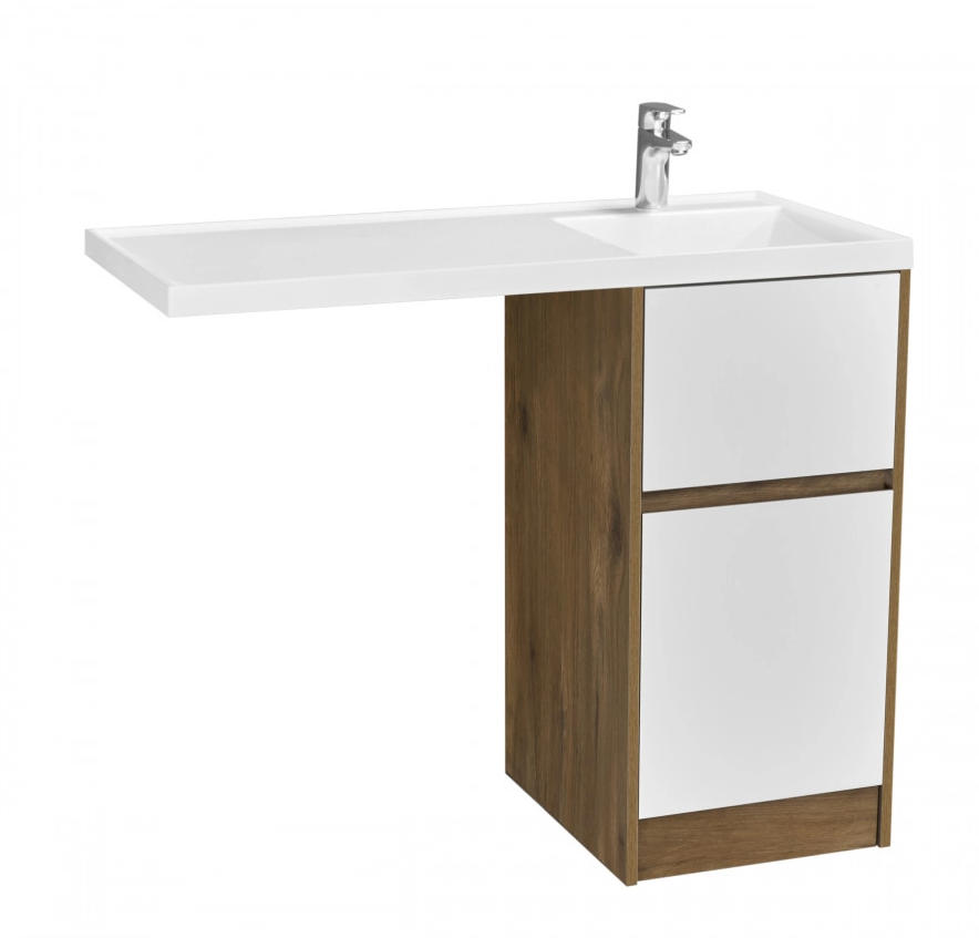 Тумбы под раковину AQUATON Лондри 40 Дуб Рустикальный/белый