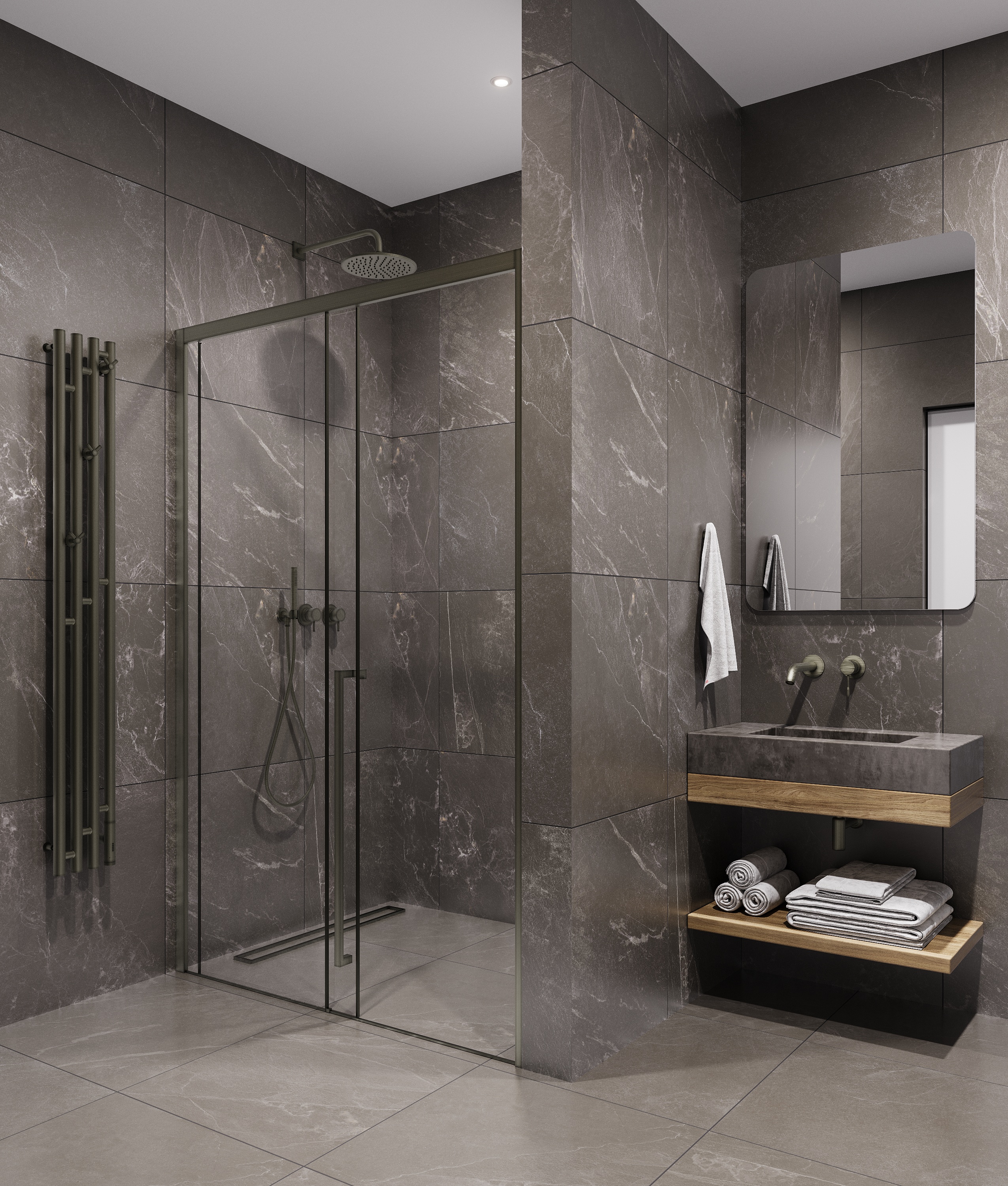 Душевая дверь Timo TDSS-130/13C-8R, 1300*2000, профиль никель, стекло прозрачное 8 мм