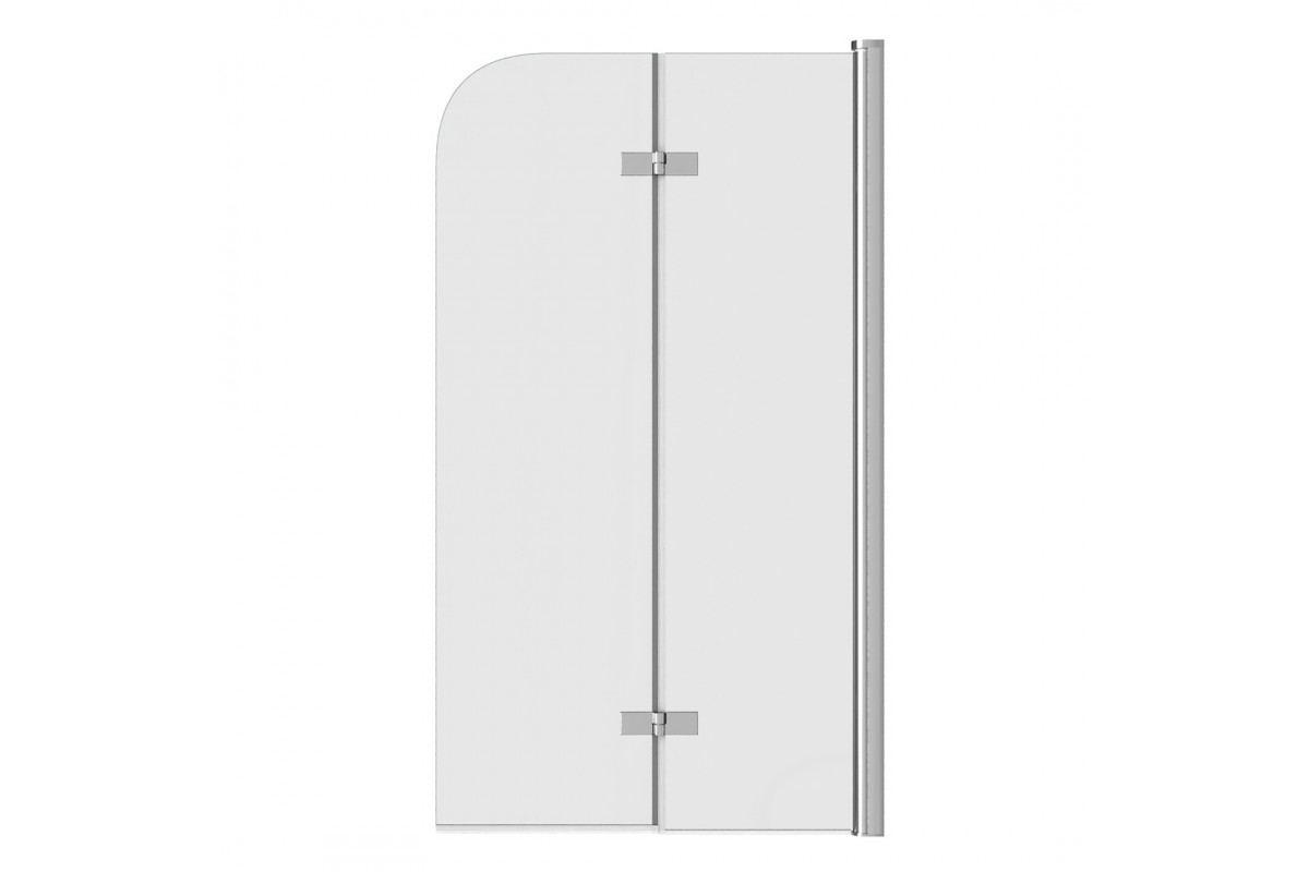 Шторка на ванну Relisan 80х140, прозр стекло-хром. 2-х секц / 6мм