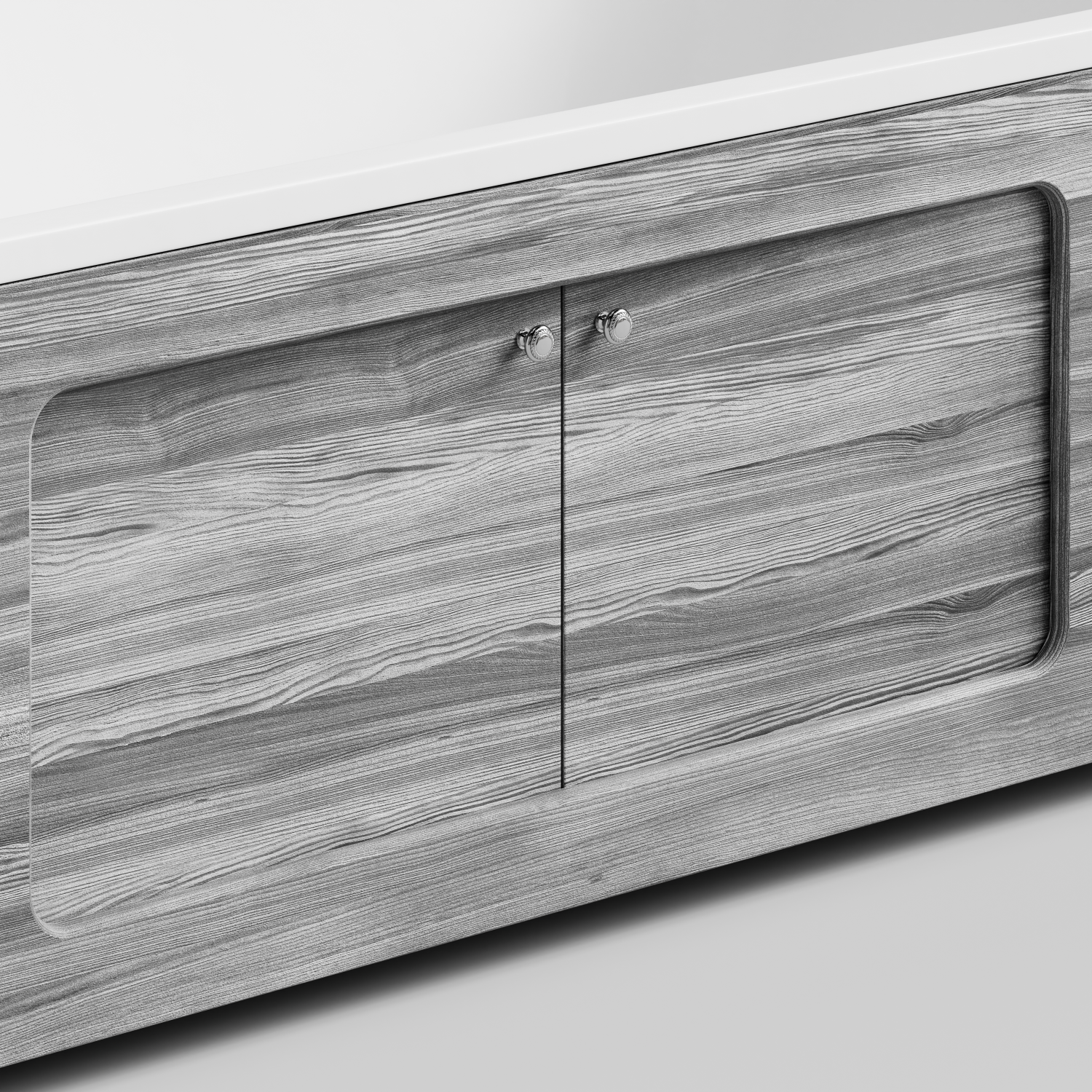 Экран под ванну Vod-ok Лидер 180 раздвижной Лиственница структурная контрастно-серая