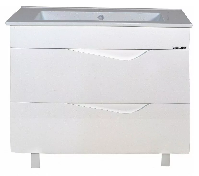 Тумба с раковиной Bellezza Эйфория 105 напольная, белая