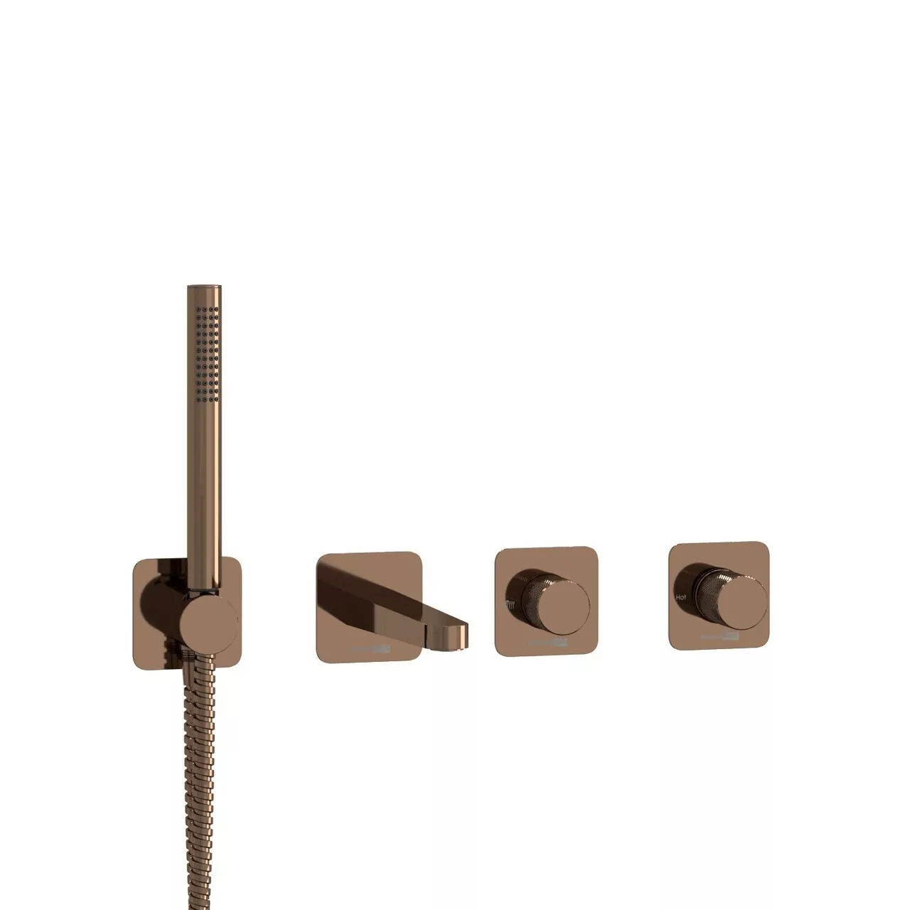 Смеситель для ванны WasserKraft Paar A8851.309.311.290.292.291 розовое золото