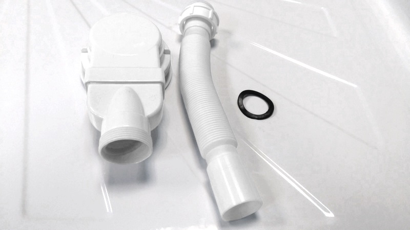 Сифон для душевого поддона Ceruttispa D85мм. под отв. D от 85 до 90мм. с гофрой D40мм.