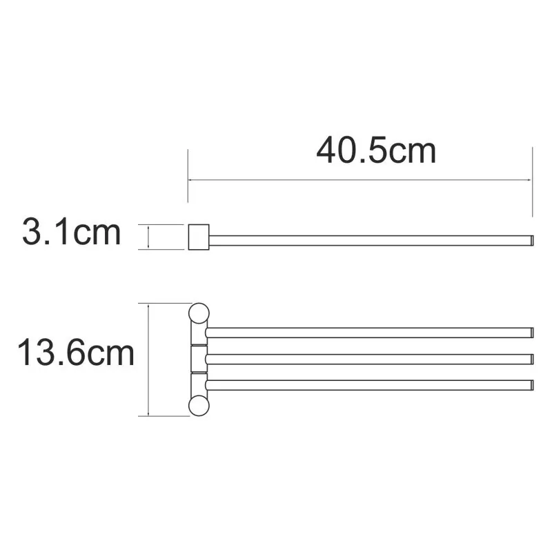Полотенцедержатель WasserKraft K-1033BLACK черный матовый