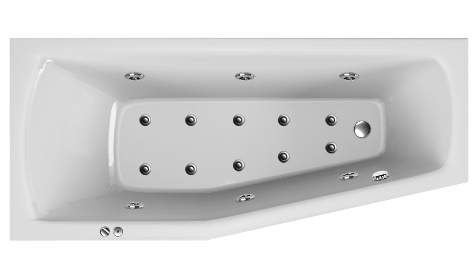 Ванна акриловая Relisan Aquarius 160х70х50 L левая