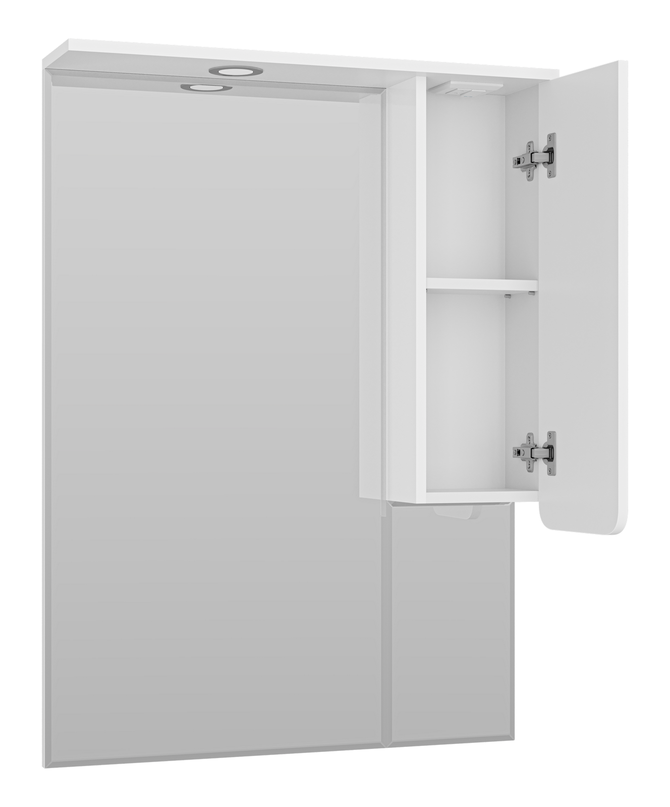 Зеркало-шкаф Misty Чегет 75 R, белый