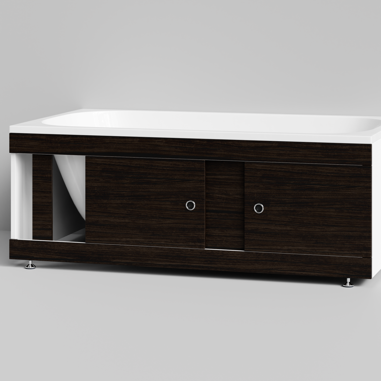 Экран под ванну купе Vod-ok 150 раздвижной венге