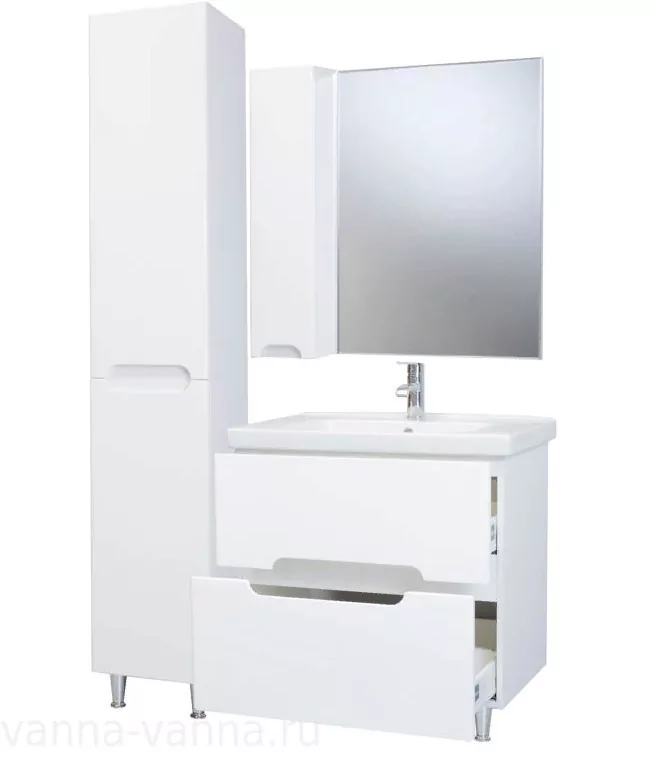 Тумба с раковиной Bellezza Андрэа 80 напольная, белая