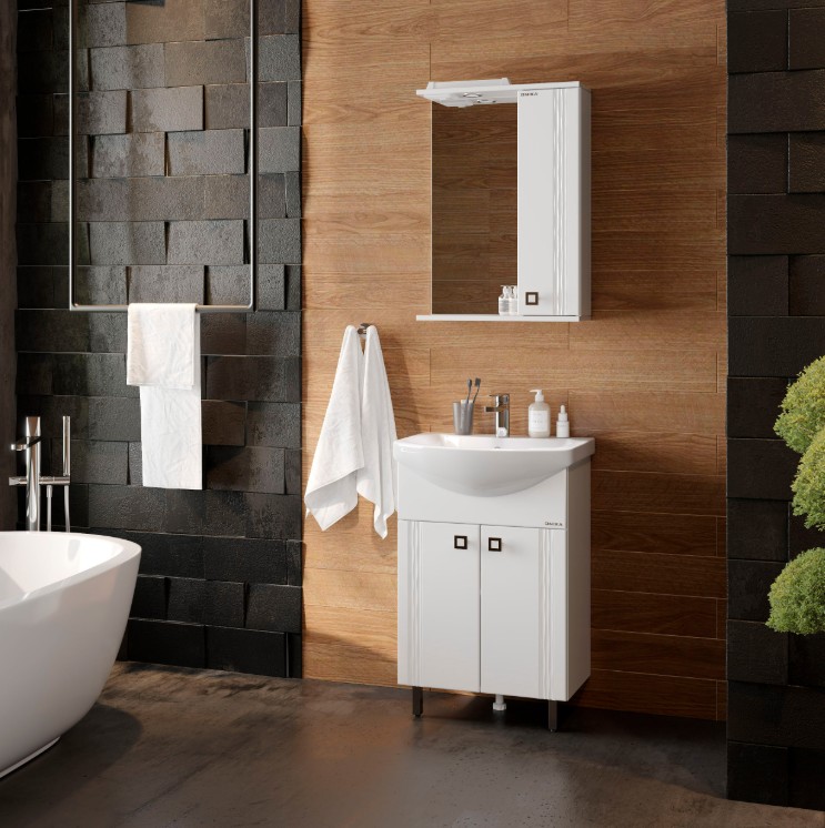 Мебель для ванной Onika Лига 50.11 комплект, напольный, белый