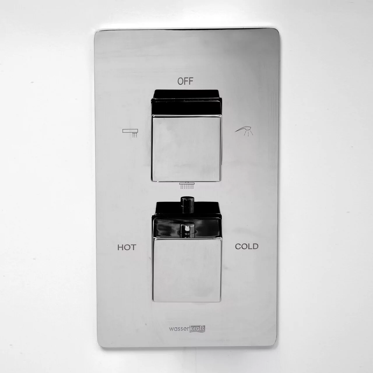 Смеситель с переключателем Alme 1544 Thermo WasserKraft встраиваемый, на 2 выхода, хром