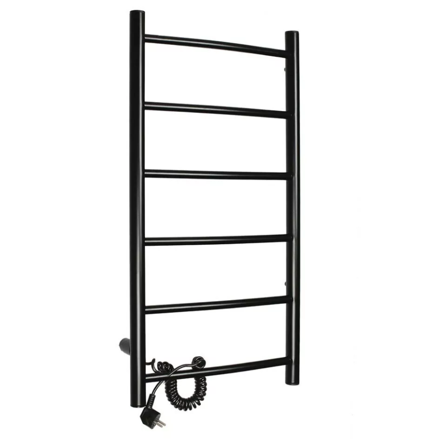 Полотенцесушитель электрический Domoterm Аврора DMT 109-6 40x80 EK L левый, черный матовый
