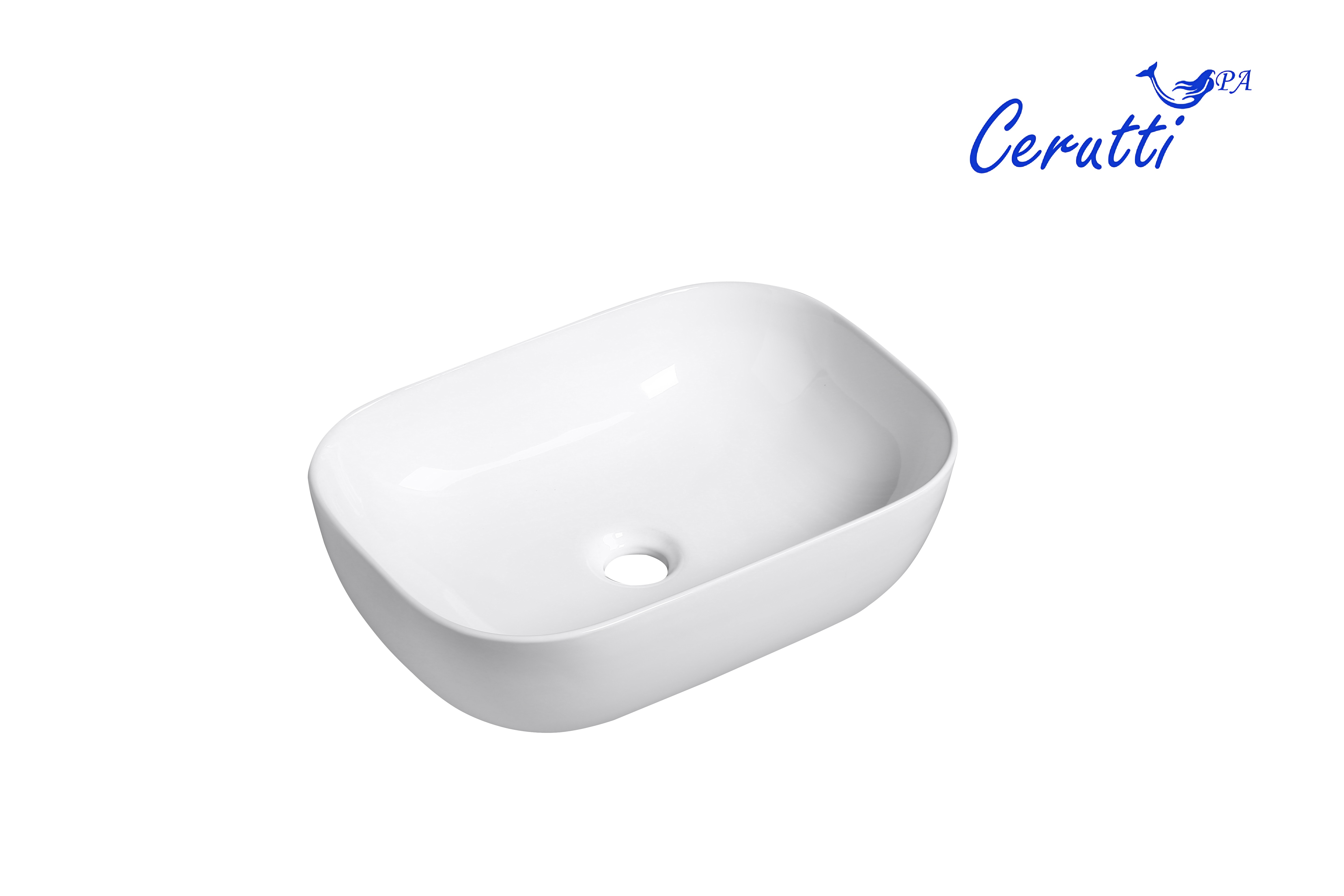Раковина Ceruttispa CR0078B накладная, белая, прямоугольная 460х330х135