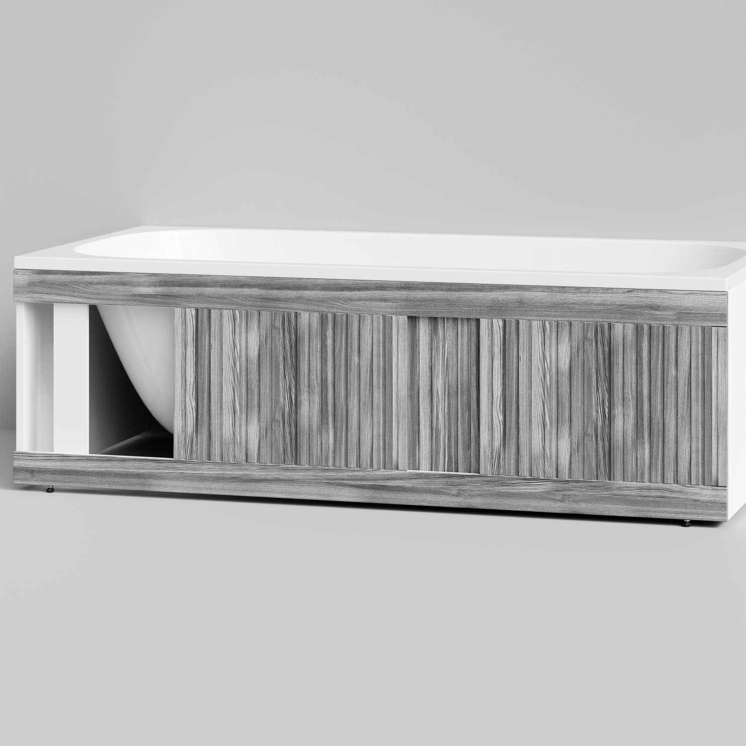 Экран под ванну Vod-ok Тач 170 раздвижной Лиственница структурная контрастно-серая