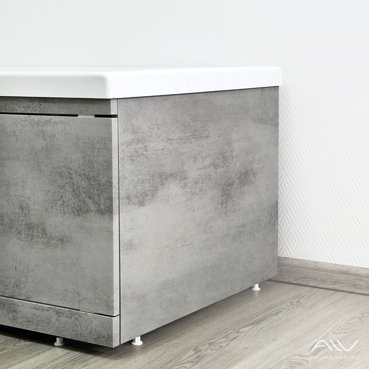 Экран под ванну Alavann Rita 70 торцевой серый бетон