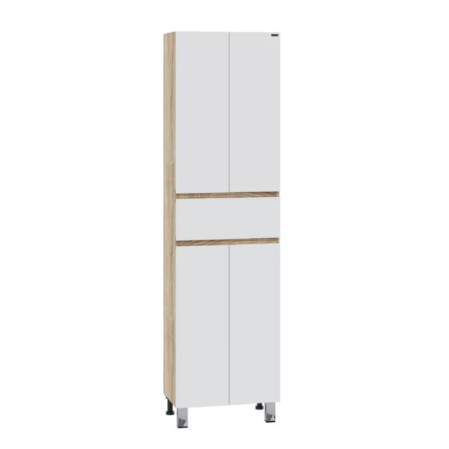 Пенал Санта Марс 50 напольный, белый/янтарный