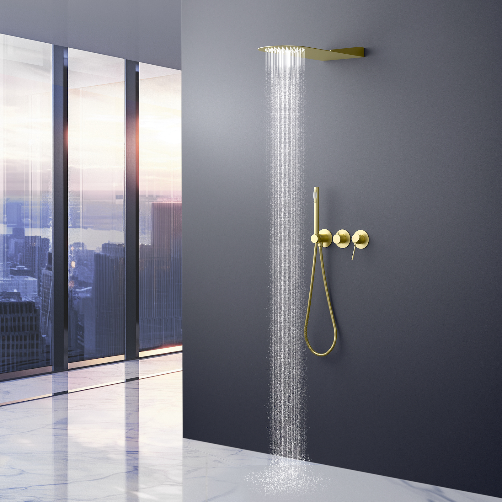 Душевая система встроенная Timo Saona SX-2340/17SM золото матовое