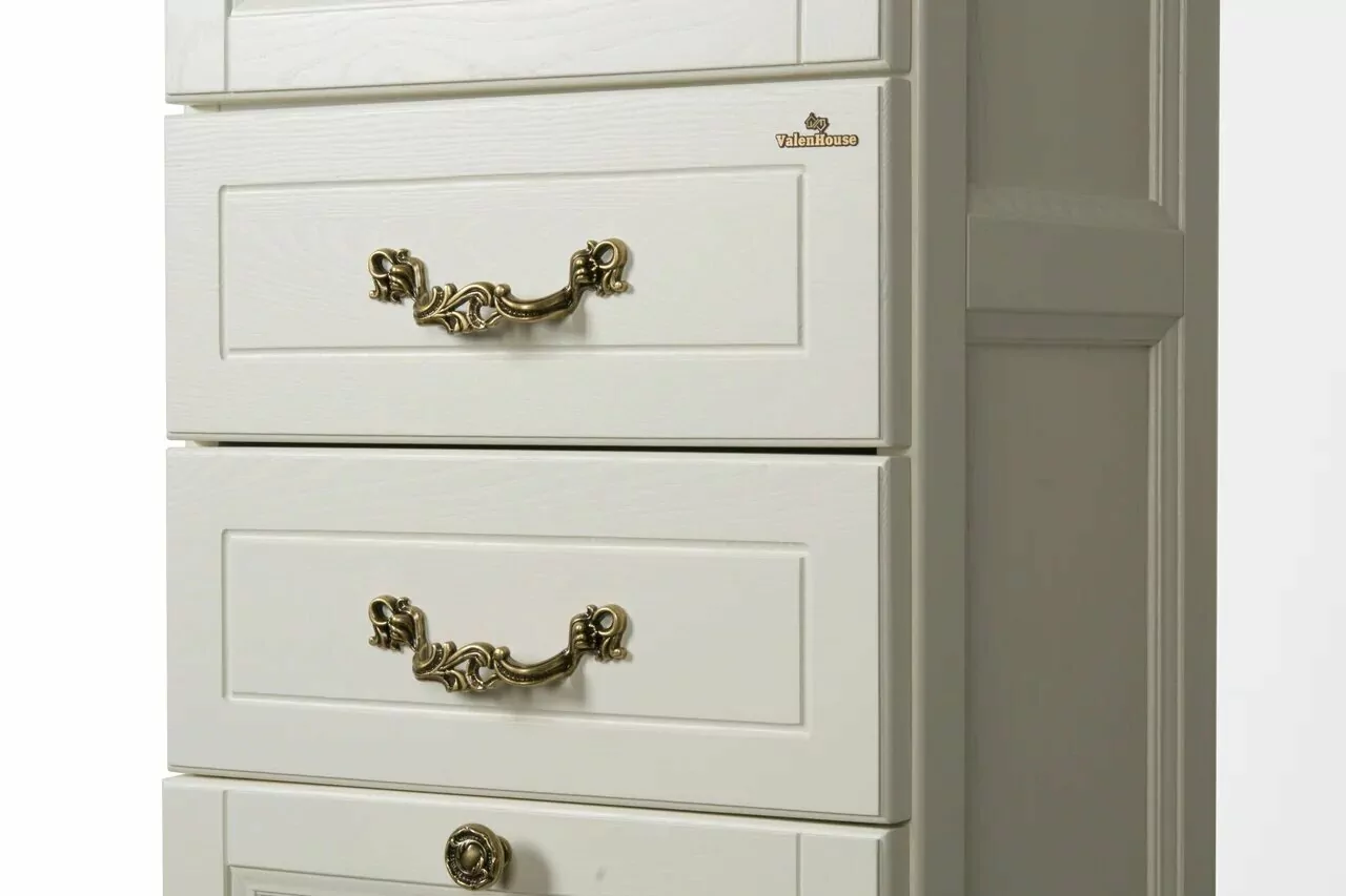 Пенал напольный ValenHouse Эллина 40 R с корзиной, слоновая кость, бронза