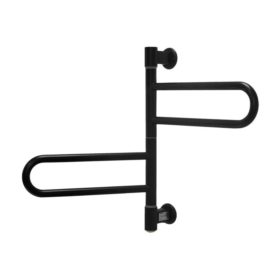 Полотенцесушитель электрический Energy U G2K 40х54 поворотный, черный матовый